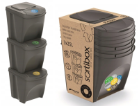 Kosze do segregacji odpadów SORTIBOX IKWB25S3, 3x25l
