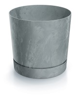 Doniczka okrągła Tubo P Beton Effect 240E z podstawką