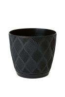 Doniczka okrągła Flow Petit Eco Recycled 15 cm z podstawką