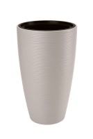 Doniczka okrągła Gobi Slim 30 z wkładem, jasnoszara