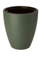 Doniczka osłonka okrągła Gobi 30 z wkładem, zielona