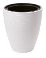 Doniczka osłonka okrągła Gobi 40 z wkładem, biała