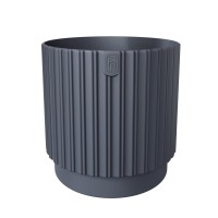 Doniczka okrągła Mika Cyli Petit 14, antracy