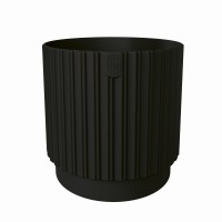 Doniczka okrągła Mika Cyli 40 z wkładem, głęboka czerń