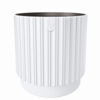 Doniczka okrągła Mika Cyli 30 z wkładem, biała