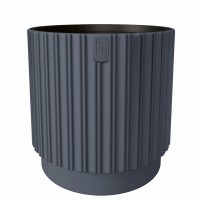 Doniczka okrągła Mika Cyli 30 z wkładem, antracyt