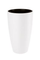 Doniczka okrągła Gobi Slim 40 z wkładem, biała