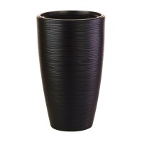 Doniczka okrągła Gobi Slim 30 z wkładem, Czarny