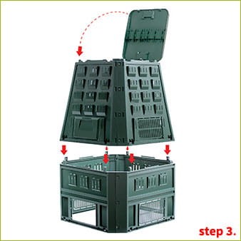 Kompostownik EVOGREEN 850l Czarny