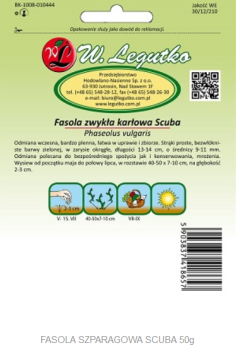 FASOLA SZPARAGOWA KARŁOWA ZIELONA SCUBA 50g