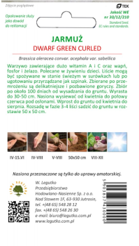 Jarmuż zielony - Dwarf Green Curled