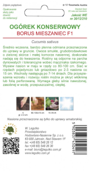 Ogórek Cucumis sativus Borus F1 4 00g