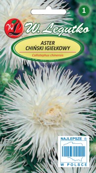 Aster chiński igiełkowy biały