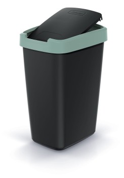 Kosz na śmieci 12 l, Jasny niebieski, Popielaty, COMPACTA Q, Prosperplast