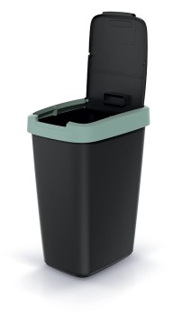 Kosz na śmieci 12 l, Jasny zielony, Popielaty, COMPACTA Q, Prosperplast