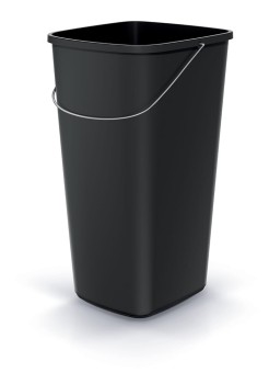 Kosz na śmieci 25 l, z metalową rączką, Czarny, Compacta Q basica, Prosperplast