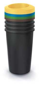 Zestaw okrągłych koszy na śmieci 4x45 l, NRBO45S4, Prosperplast