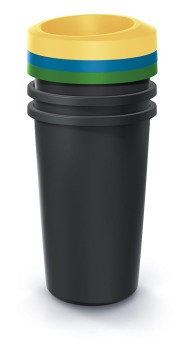 Zestaw okrągłych koszy na śmieci 3x45 l, NRBO45S3, Prosperplast