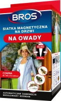 Moskitiera, siatka przeciw owadom na drzwi, na magnesy 100x220 - czarna