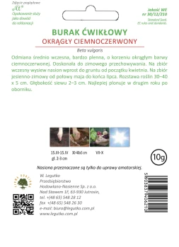 Burak ćwikłowy Okrągły Ciemnoczerwony