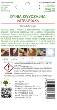 Dynia zwyczajna - cukinia - Astra Polka