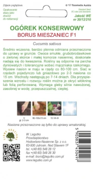 Ogórek Cucumis sativus Borus F1 4 00g