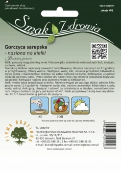 Nasiona na kiełki - Gorczyca sarepska