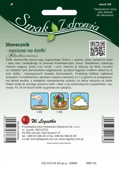 Nasiona na kiełki - Słonecznik