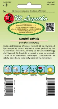 Nasiona Goździk chiński mieszanka, 1g