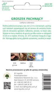 Groszek pachnący czerwony