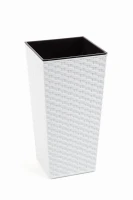 Doniczka wysoka kwadratowa FINEZJA 250 rattan