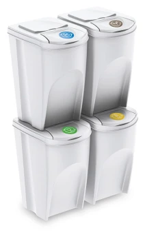 Kosze do segregacji odpadów 4x35 l, SORTIBOX IKWB35S4, Prosperplast