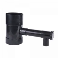 Zbieracz, łapacz wody deszczowej z zaworem, BRADAS 100mm, Antracyt