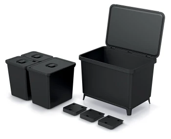 Kosz na śmieci, Systema, 3 kosze: 23 l 2x10 l, Prosperplast