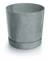 Doniczka okrągła Tubo P Beton Effect 150E z podstawką