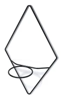 Kwietnik wiszący na ścianę Showy Hanger-Romb 38cm