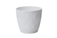 Doniczka okrągła Flow Petit Eco Recycled 13 cm z podstawką