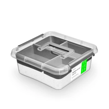 Pojemnik do przechowywania Antybakteryjny 6 l, rączka i organizer 30x30 cm Orplast