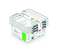 Zestaw pojemników do przechowywania Antybakteryjnych 3 szt. 0,85 l, kwadrat, Orplast
