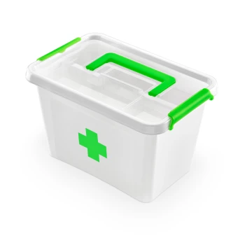 Apteczka Antybakteryjna First Aid 6,5 l, organizer 30x20 cm Orplast