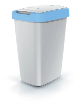Kosz na śmieci 25 l, Jasny niebieski, Popielaty, COMPACTA Q, Prosperplast