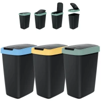 Zestaw koszy na śmieci 3x12 l, Czarny, COMPACTA Q, Prosperplast