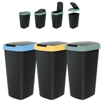 Zestaw koszy na śmieci 3x25 l, Czarny, COMPACTA Q, Prosperplast