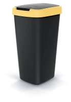 Kosz na śmieci 25 l, Jasny żółty, Czarny, COMPACTA Q, Prosperplast