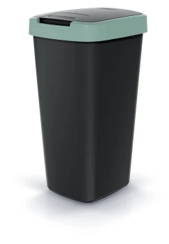 Kosz na śmieci 25 l, Jasny zielony, Czarny, COMPACTA Q, Prosperplast