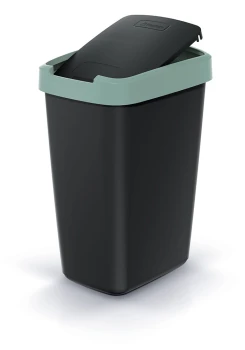 Kosz na śmieci 12 l, Jasny niebieski, Czarny, COMPACTA Q, Prosperplast