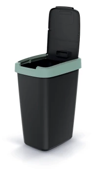 Kosz na śmieci 12 l, Jasny niebieski, Czarny, COMPACTA Q, Prosperplast