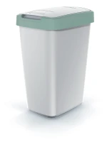 Kosz na śmieci 12 l, Jasny zielony, Popielaty, COMPACTA Q, Prosperplast
