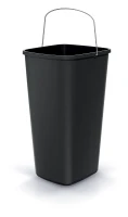 Kosz na śmieci 25 l, z metalową rączką, Czarny, Compacta Q basica, Prosperplast