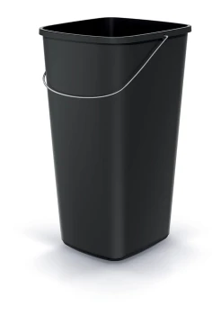 Kosz na śmieci 25 l, z metalową rączką, Czarny, Compacta Q basica, Prosperplast